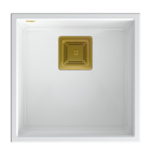 Graniidist köögivalamu Quadron David 40 HQD4242U1-G1, 420 x 420 x 225 mm, valge/kuldne