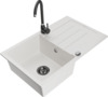 Graniidist köögivalamu Mexen Bruno 6513-20-670200-70, 79 x 49 x 20 cm, valge/must, segisti ja sifooniga