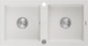 Graniidist köögivalamu Mexen Mario 6504822000-20, 820 x 436 mm, valge/kroom, sifooniga