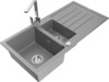 Graniitköögivalamu Mexen Andres 6515-71-670300-00, 100 x 50 x 20 cm, hall, koos segisti ja sifooniga