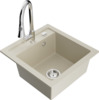Graniidist köögivalamu Mexen Vito 6503-69-670101-00, 49 x 52 x 21 cm, beež/kroom, segisti ja sifooniga