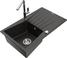 Graniitköögivalamu Mexen Cesar 6514-75-670401-00, must/kuldne metallic, segisti ja sifooniga