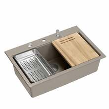Köögi valamu Quadron Marc HQM7650U4BS, 76 x 50 x 23.5 cm, soft taupe/teras