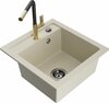 Graniidist köögivalamu Mexen Vito 6503-69-670401-57-B, 49 x 52 x 21 cm, beež/must/kuldne, segisti ja sifooniga