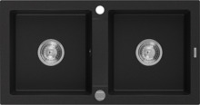 Graniidist köögivalamu Mexen Mario 6504822000-77, 820 x 436 mm, must/kroom