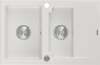 Graniidist köögivalamu Mexen Gaspar 6507731505-20, 737 x 475 mm, valge/chrome, sifooniga
