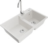 Graniidist köögivalamu Mexen Tomas 6516-20-670200-00, 80 x 50 x 19 cm, valge, segisti ja sifooniga