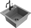 Graniidist köögivalamu Mexen Vito 6503-71-670700-70-B, 52 x 49 x 21 cm, hall, koos segisti ja sifooniga