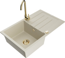 Graniidist köögivalamu Mexen Bruno 6513-69-670200-50, 79 x 49 x 20 cm, liivakarva, segisti ja sifooniga