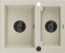 Graniidist köögivalamu Mexen Carlos 6518581500-69-B, 582 x 475 mm, beež, sifooniga
