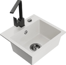 Graniidist köögivalamu Mexen Milo, 43 x 41 x 17.1 cm, valge