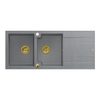 Köögivalamu Quadron Evan 121 HQE11650U5PVDG1P2O, 116 x 50 x 21.5 cm, silverstone/kuld, topelt