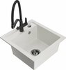 Graniidist köögivalamu Mexen Vito 6503-20-671701-70-B, 52 x 49 x 21 cm, valge/must, segisti ja sifooniga