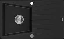 Graniidist köögivalamu Mexen Cesar 6514771010-77, 775 x 470 mm, must/kroom