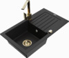 Graniidist köögivalamu Mexen Pablo 6510-77-670300-50, 75 x 43 x 16.1 cm, must/gold, kuivatiga ja segistiga