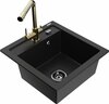 Graniidist köögivalamu Mexen Vito 6503-77-671600-50-B, 52 x 49 x 21 cm, must/gold, segisti ja sifooniga