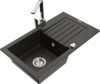 Graniidist köögivalamu Mexen Pablo 6510-75-670300-00, 75 x 43 x 16.1 cm, must/kuldne metallic, segisti ja sifooniga