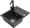Graniidist köögivalamu Mexen Enzo 6506-76-670300-70, 57.6 x 46.5 x 17.4 cm, must täpiline