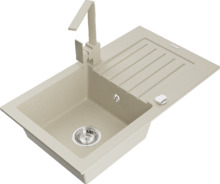 Graniidist köögivalamu Mexen Pablo 6510-69-670300-69, 75 x 43 x 16.1 cm, beež, koos segisti ja sifooniga