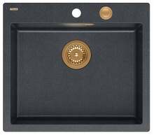 Graniitvalamu Quadron Morgan 110, HB8304U8-C1P2O, must teemant, 57 x 50 x 22 cm