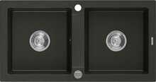 Graniidist köögivalamu Mexen Mario 6504822000-75, 820 x 436 mm, metallic black/gold, sifooniga