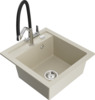 Graniidist köögivalamu Mexen Vito 6503-69-671701-07, 52 x 49 x 21 cm, beež, segisti ja sifooniga
