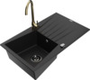 Graniidist köögivalamu Mexen Cesar 6514-77-670200-50-B, 77 x 47 x 20 cm, must/gold, koos segisti ja sifooniga