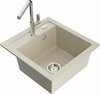 Graniidist köögivalamu Mexen Vito 6503-69-670401-00, 49 x 52 x 21 cm, beež/kroom, segisti ja sifooniga