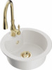 Graniitköögivalamu Mexen Diego 6512-20-672601-50, 48 x 48 x 16 cm, valge, segisti ja sifooniga