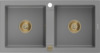 Graniidist köögivalamu Mexen Mario 6504822000-71-G, 820 x 436 mm, hall/kuldne, sifooniga