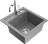 Graniidist köögivalamu Mexen Vito 6503-71-670700-00, 49 x 52 x 21 cm, hall, koos segisti ja sifooniga