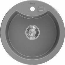 Graniidist köögivalamu Mexen Diego 6512481000-71, 488 x 480 mm, hall, sifooniga