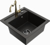 Graniidist köögivalamu Mexen Vito 6503-75-670700-50-B, 49 x 52 x 21 cm, must/kuldne metallic, segisti ja sifooniga