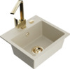 Graniidist köögivalamu Mexen Milo 6505-69-670300-50, 43.5 x 41 x 17.1 cm, beež, koos segisti ja sifooniga