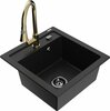 Graniidist köögivalamu Mexen Vito 6503-77-670101-50-B, 52 x 49 x 21 cm, must/gold, segisti ja sifooniga