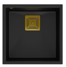 Köögivalamu Quadron David 40 HQD4242U7-G1, 420 x 420 x 225 mm, süsimust/kuldne
