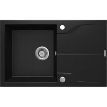 Graniidist köögivalamu Deante Andante Flush ZQN N11F, 78 x 49 x 18 cm, Nero
