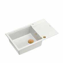 Graniitvalamu Quadron Evan 136 XL, HCQE58650U1PVDC1P2O, 86 x 50 x 21 cm, valge, Push to Open sifooniga