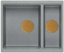 Graniitköögivalamu Quadron Logan 150 HCQL5646U5-C1U, 56 x 46 x 22 cm, hõbedane kivi