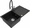 Graniidist köögivalamu Mexen Leo 6501-77-671701-07, 80 x 50 x 19 cm, must, segisti ja sifooniga