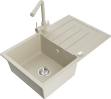 Graniidist köögivalamu Mexen Bruno 6513-69-671600-69, 79 x 49 x 20 cm, beež, koos segisti ja sifooniga