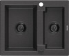 Graniidist köögivalamu Mexen Carlos 6518581500-76-B, 582 x 475 mm, must täpiline, sifooniga