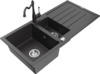 Graniidist köögivalamu Mexen Andres 6515-76-670700-76, 100 x 50 x 20 cm, must granite, segisti ja sifooniga