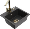Graniidist köögivalamu Mexen Milo 6505-76-670300-50, 43 x 41 x 17.1 cm, must marmor