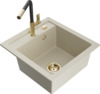 Graniidist köögivalamu Mexen Vito 6503-69-670401-57-G, 49 x 52 x 21 cm, beež, segisti ja sifooniga