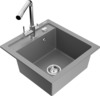 Graniidist köögivalamu Mexen Vito 6503-71-671600-00, 49 x 52 x 21 cm, hall, koos segisti ja sifooniga