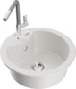 Graniitköögivalamu Mexen Diego 6512-20-670401-06, 48 x 48 x 16 cm, valge, segisti ja sifooniga