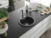 Graniidist köögivalamu Mexen Diego 6512-76-670401-07, must granite, segisti ja sifooniga