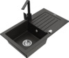 Graniidist köögivalamu Mexen Pablo 6510-75-670300-70, 75 x 43 x 16.1 cm, must/kuldne metallic, segisti ja sifooniga