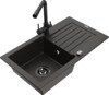 Graniitvalamu Mexen Pablo 6510-75-671600-70-B, 75 x 43 x 16.1 cm, must/kuldne metallic, segisti ja sifooniga